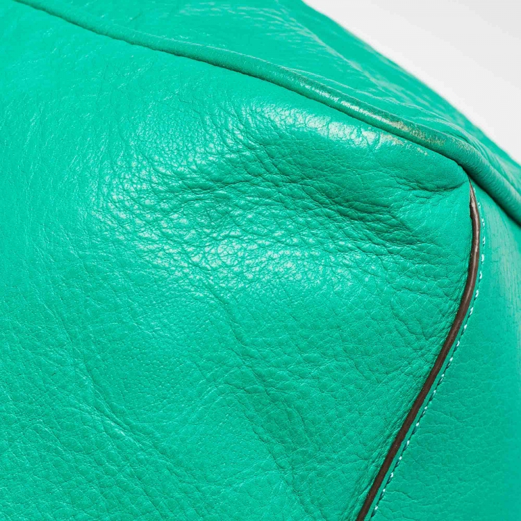 Pre Owned Mulberry Green Leather Oversized Alexa Satchel