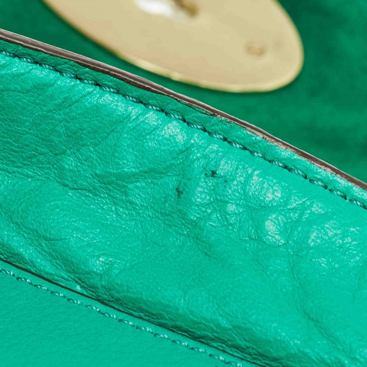 Pre Owned Mulberry Green Leather Oversized Alexa Satchel
