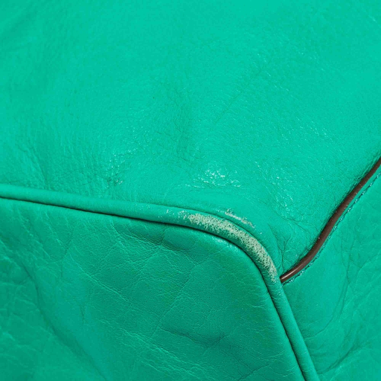 Pre Owned Mulberry Green Leather Oversized Alexa Satchel