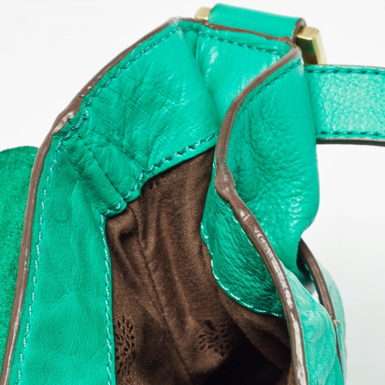 Pre Owned Mulberry Green Leather Oversized Alexa Satchel