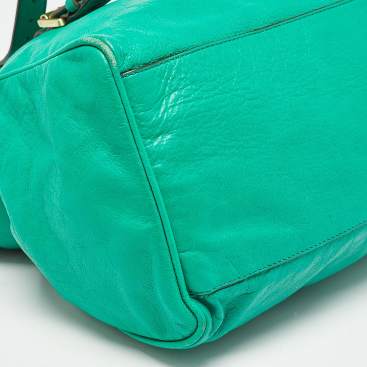 Pre Owned Mulberry Green Leather Oversized Alexa Satchel