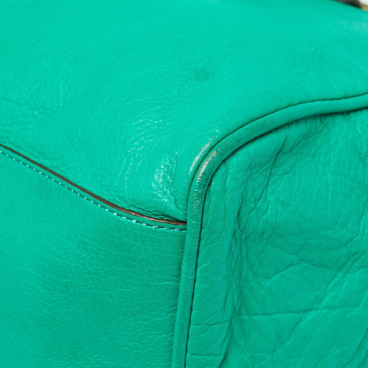 Pre Owned Mulberry Green Leather Oversized Alexa Satchel