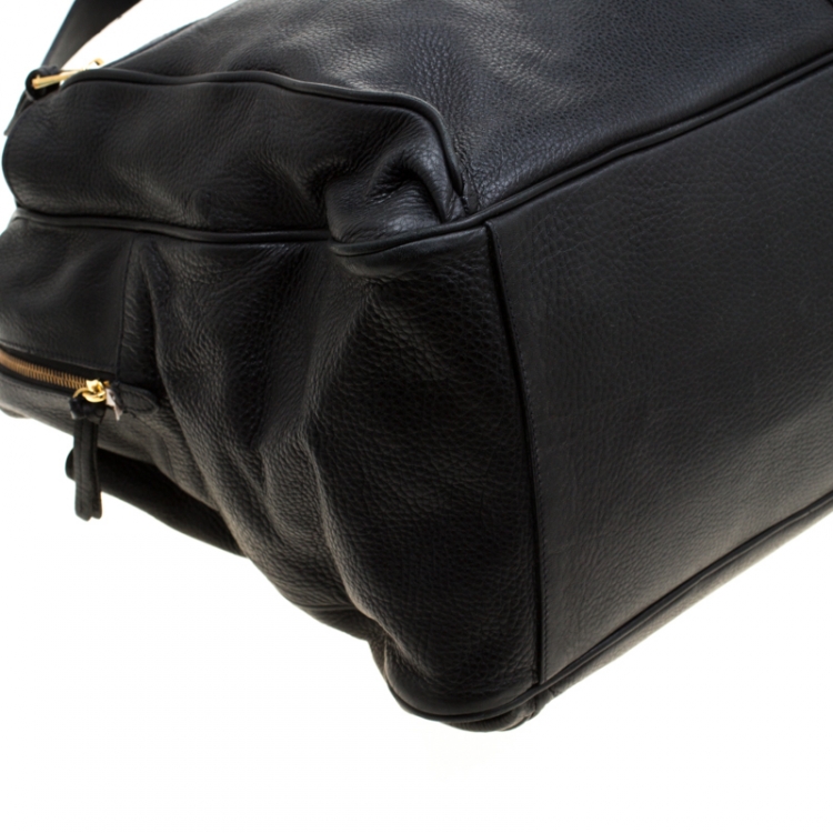 Pre Owned Mulberry Black Leather Travel Bag
