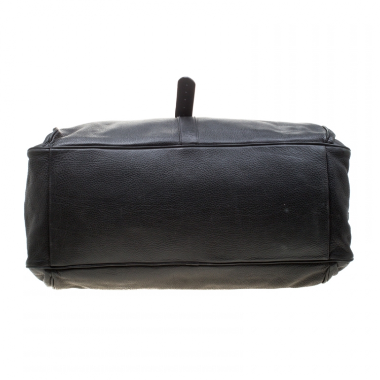 Pre Owned Mulberry Black Leather Travel Bag