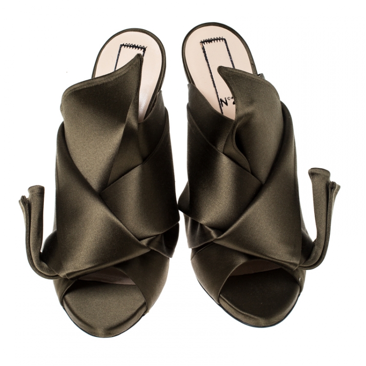 olive green mules