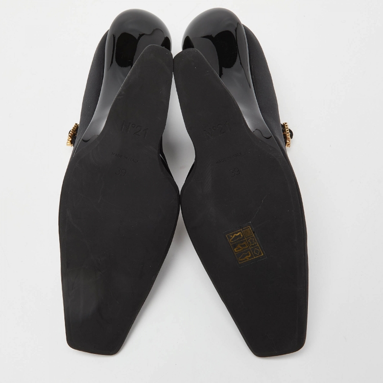 Pre Owned N° 21 Black Satin Pumps Size 39