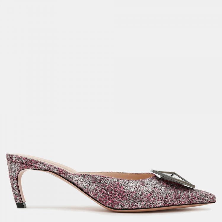 Pre Owned Nicholas Kirkwood Multicolor Pointed Toe Mid Heel Mules 38
