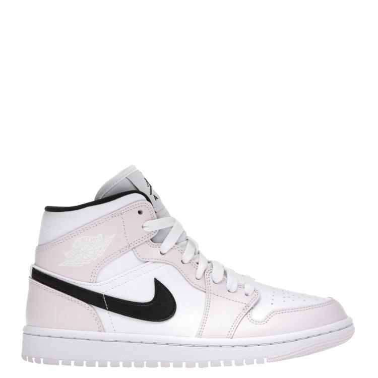Pre Owned Nike WMNS Jordan 1 Mid Barely Rose Sneakers Size US 7W (EU 38)