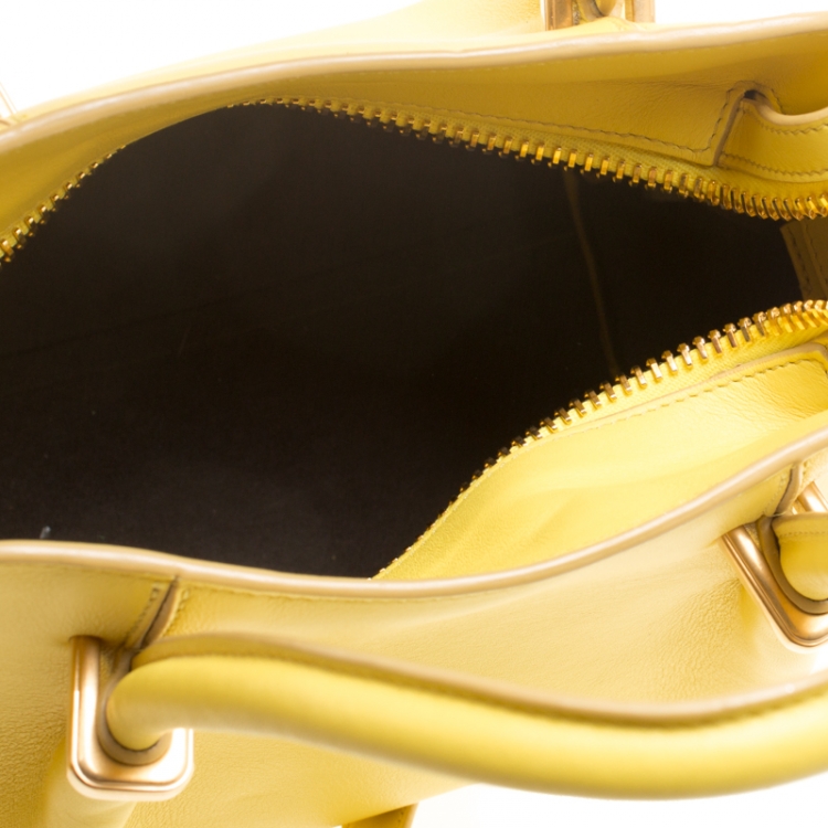 Pre Owned Nina Ricci Yellow Leather Small Marche Tote