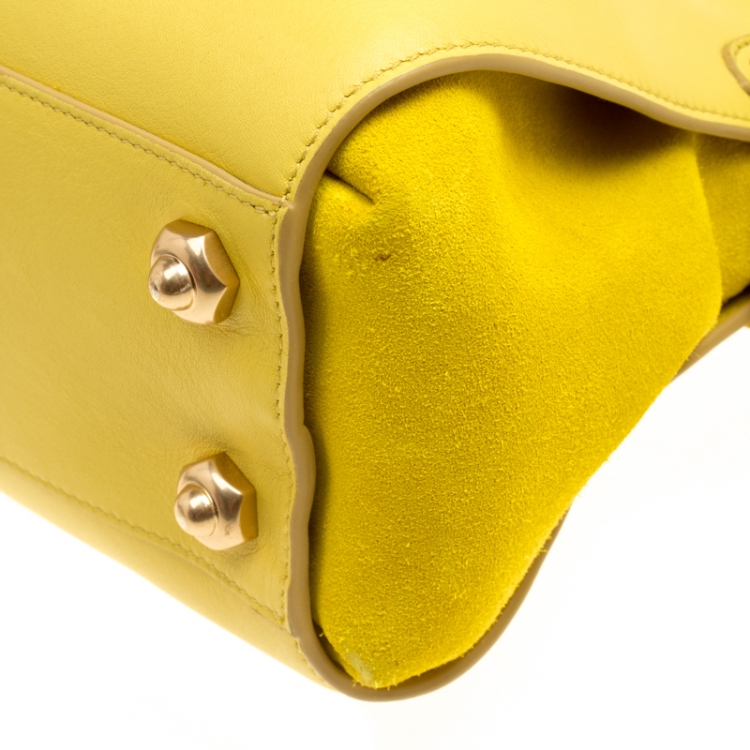 Pre Owned Nina Ricci Yellow Leather Small Marche Tote