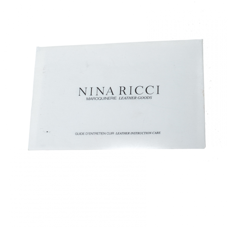 Pre Owned Nina Ricci Black Leather and Suede Medium Marche Tote