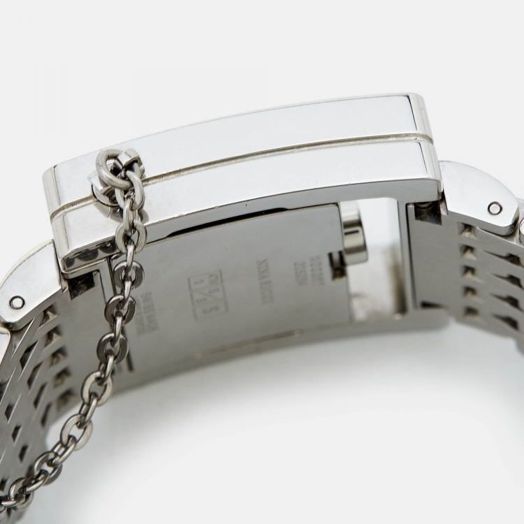 Pre Owned Nina Ricci Mother Of Pearl Stainless Steel Diamond N02283 Women's Wristwatch 28.50 mm