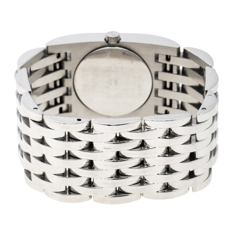 Pre Owned Nina Ricci White Mother of Pearl Stainless Steel N000113 Women's Wristwatch 25 mm