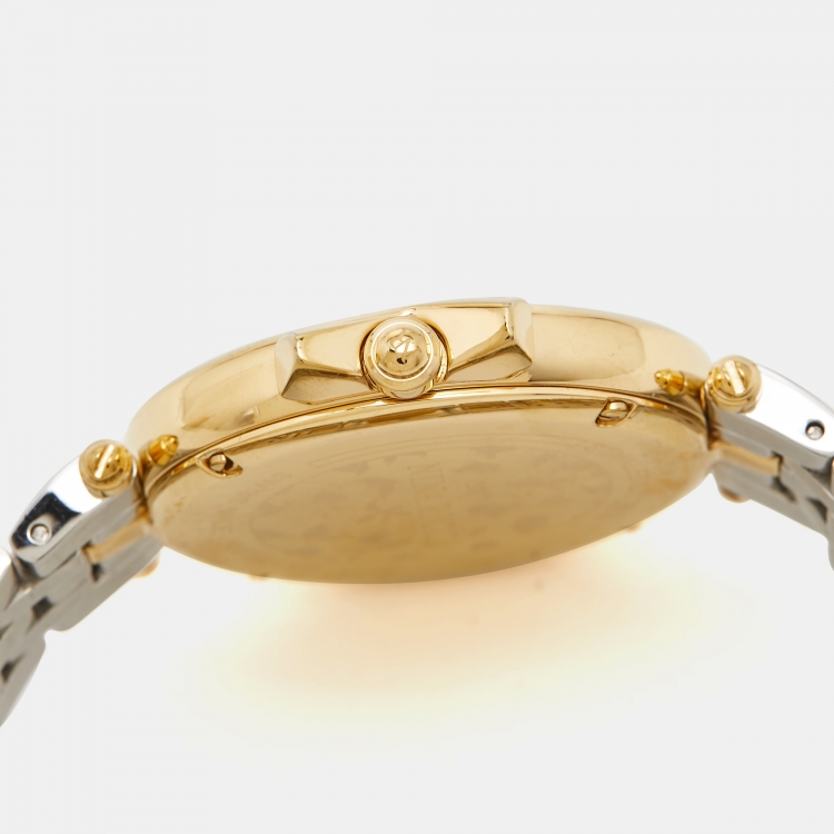 Pre Owned Nina Ricci Silver Two-Tone Stainless Steel Diamond Classic N081024SM Women's Wristwatch 36 mm