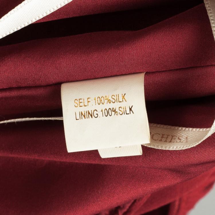 Pre Owned Notte by Marchesa Red Embellished Evening Gown