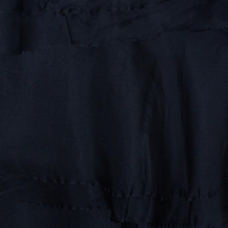 Pre Owned Notte By Marchesa Organza Ruffle One-shoulder Dress M