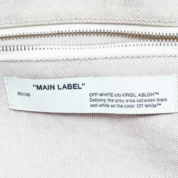 Pre Owned Off-White c/o Virgil Abloh Cream/White Canvas and Arrows Tote 