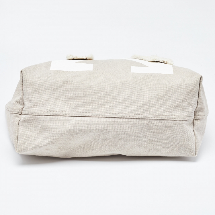 Pre Owned Off-White c/o Virgil Abloh Cream/White Canvas and Arrows Tote 