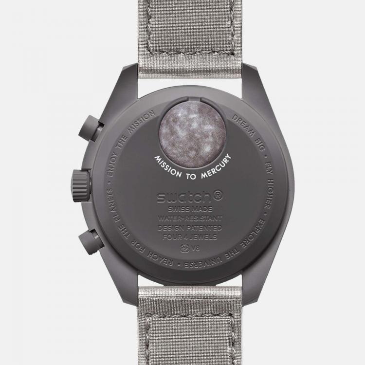 Pre Owned Omega Black Men's Velcro Omega Mission To Mercury 42 mm