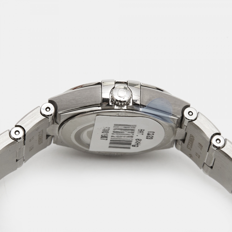 مملوكة مسبقًا Omega Grey Diamond Stainless Steel Constellation 131.10.25.60.56.001 Women's Wristwatch 25 mm  