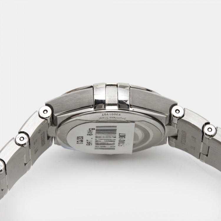 مملوكة مسبقًا Omega Grey Diamond Stainless Steel Constellation 131.10.25.60.56.001 Women's Wristwatch 25 mm  