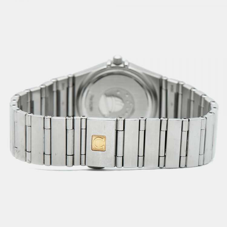 Pre Owned Omega Constellation 795 1201 Grey Dial Stainless Steel Women Wristwatch 25 mm