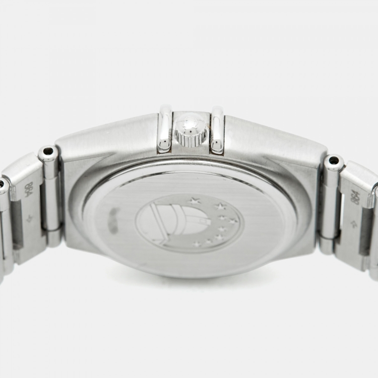 Pre Owned Omega Constellation 795 1201 Grey Dial Stainless Steel Women Wristwatch 25 mm