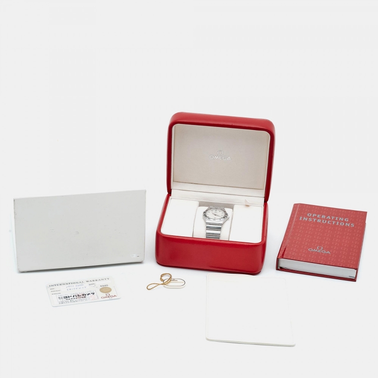 Pre Owned Omega Constellation 1512.30.00 Silver Dial Stainless Steel Women Wristwatch 33.50 mm