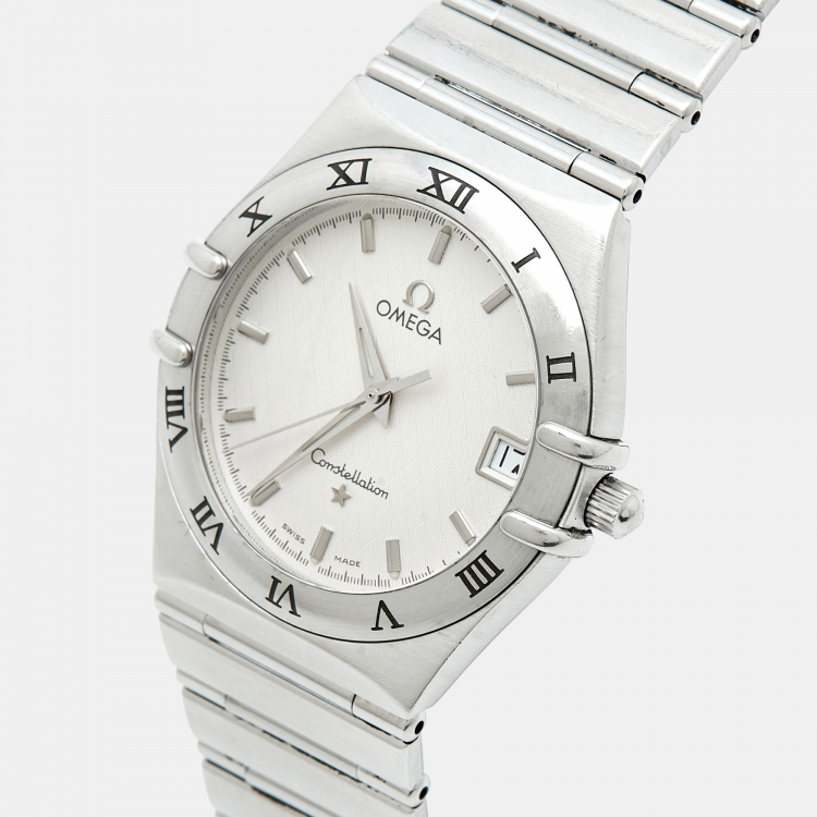 Pre Owned Omega Constellation 1512.30.00 Silver Dial Stainless Steel Women Wristwatch 33.50 mm