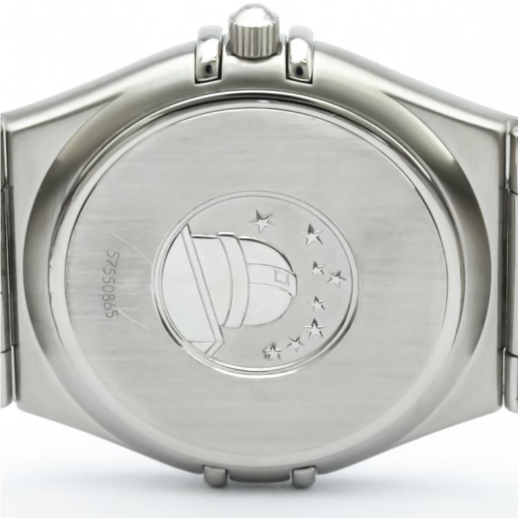 Pre Owned Omega Silver Stainless Steel Constellation Women's Wristwatch 33MM