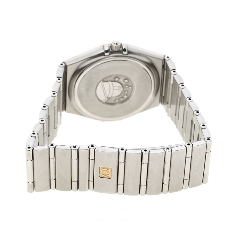 Pre Owned Omega Silver White Stainless Steel Constellation 1532 Women's Wristwatch 33 mm