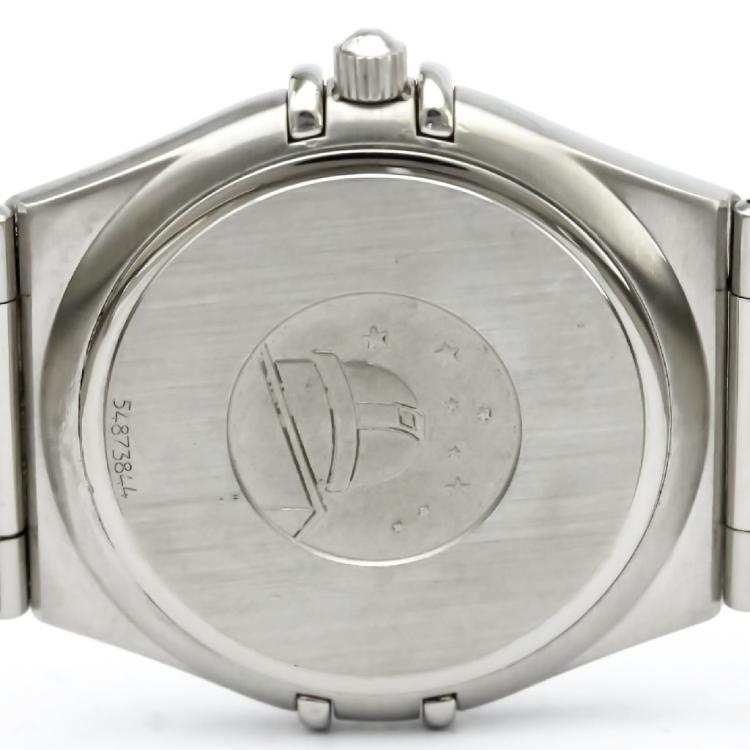Pre Owned Omega Silver Stainless Steel Constellation Women's Wristwatch 33MM