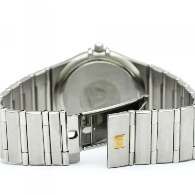 Pre Owned Omega Silver Stainless Steel Constellation Women's Wristwatch 33MM