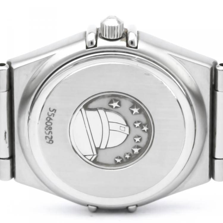 Pre Owned Omega Silver Stainless Steel Constellation Women's Wristwatch 25MM