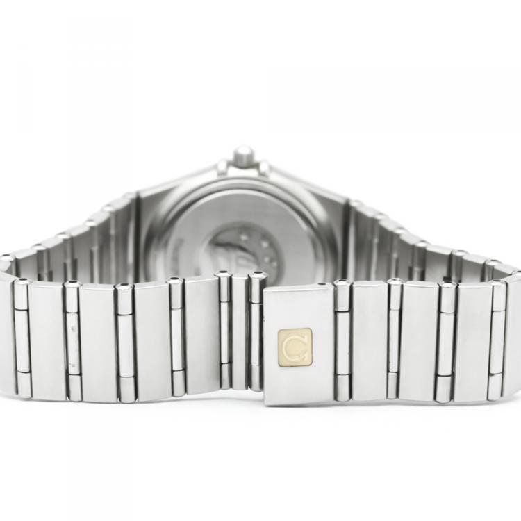 Pre Owned Omega Silver Stainless Steel Constellation Women's Wristwatch 25MM