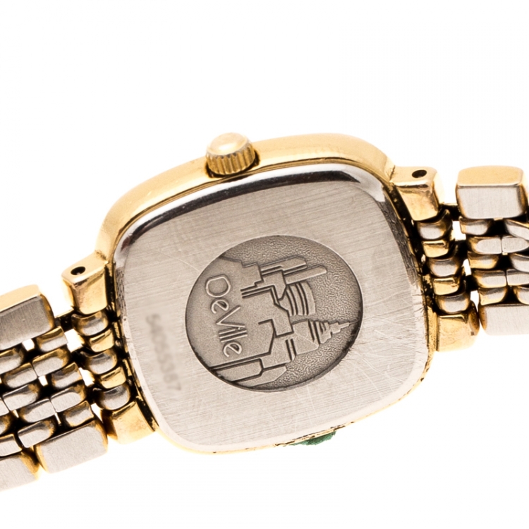 Pre Owned Omega Gold Plated Stainless Steel De Ville 795.0898.2 Women's Wristwatch 21 mm