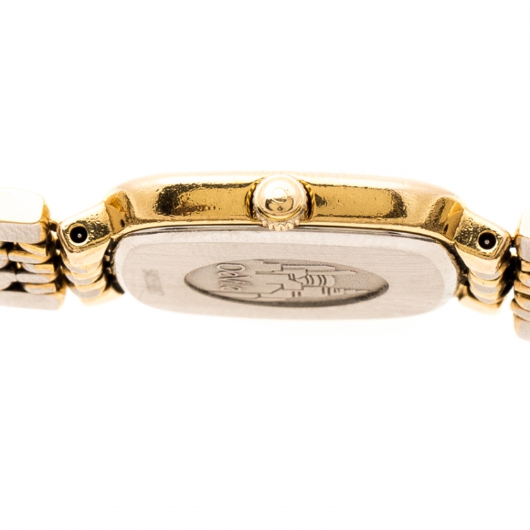 Pre Owned Omega Gold Plated Stainless Steel De Ville 795.0898.2 Women's Wristwatch 21 mm