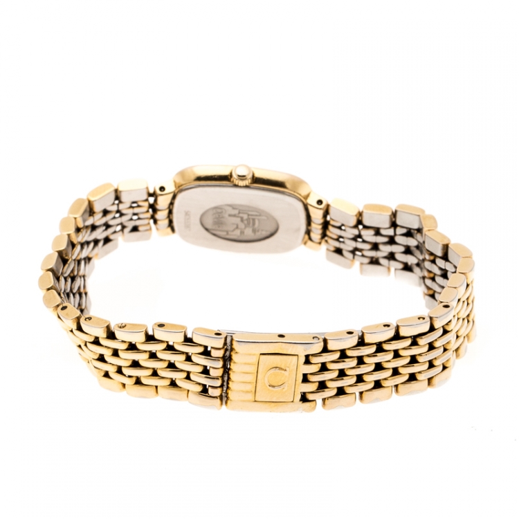Pre Owned Omega Gold Plated Stainless Steel De Ville 795.0898.2 Women's Wristwatch 21 mm