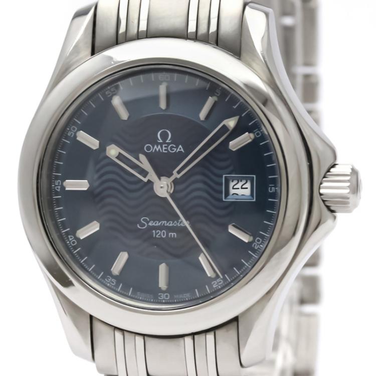 Omega seamaster ladies blue sale