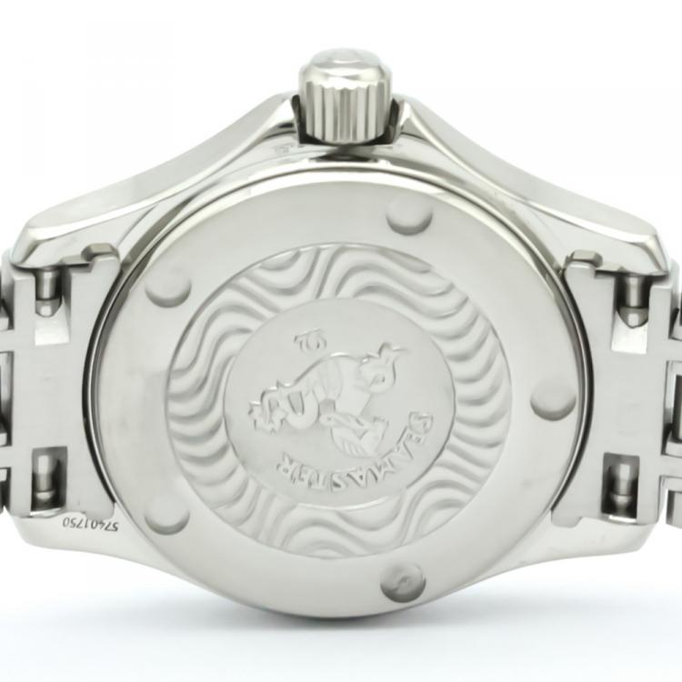 Pre Owned Omega Silver Stainless Steel Seamaster 120M 2581.31 Women's Wristwatch 26 MM