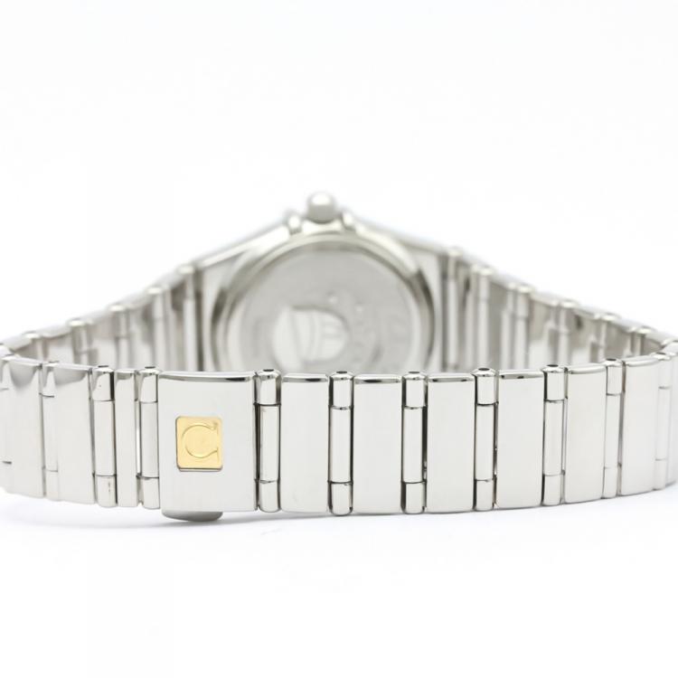 Pre Owned Omega Gray Stainless Steel Constellation 1561.51 Women's Wristwatch 22 MM