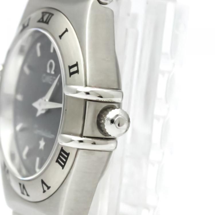 Pre Owned Omega Gray Stainless Steel Constellation 1562.40 Women's Wristwatch 22 MM