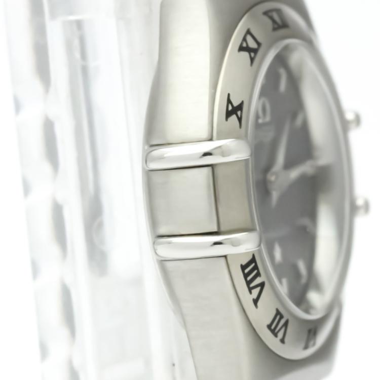 Pre Owned Omega Gray Stainless Steel Constellation 1562.40 Women's Wristwatch 22 MM