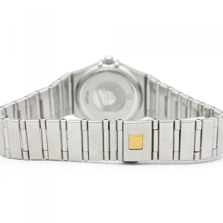 Pre Owned Omega Gray Stainless Steel Constellation 1562.40 Women's Wristwatch 22 MM
