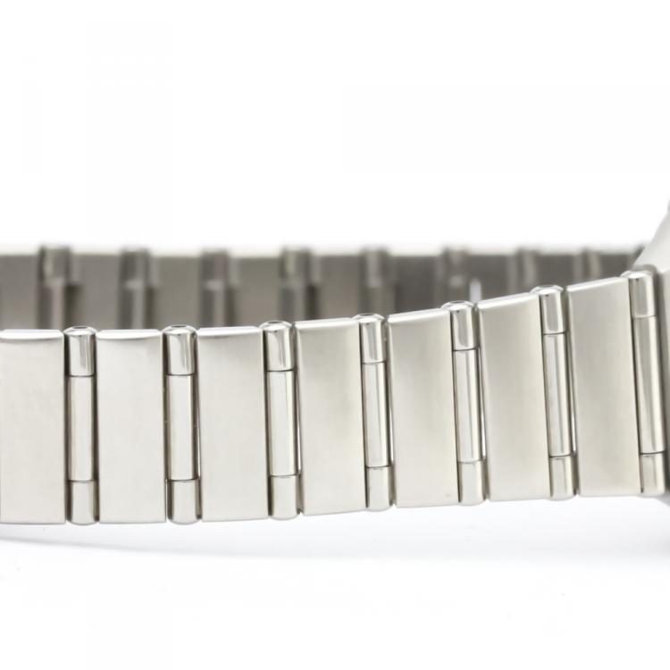 Pre Owned Omega Gray Stainless Steel Constellation 1562.40 Women's Wristwatch 22 MM