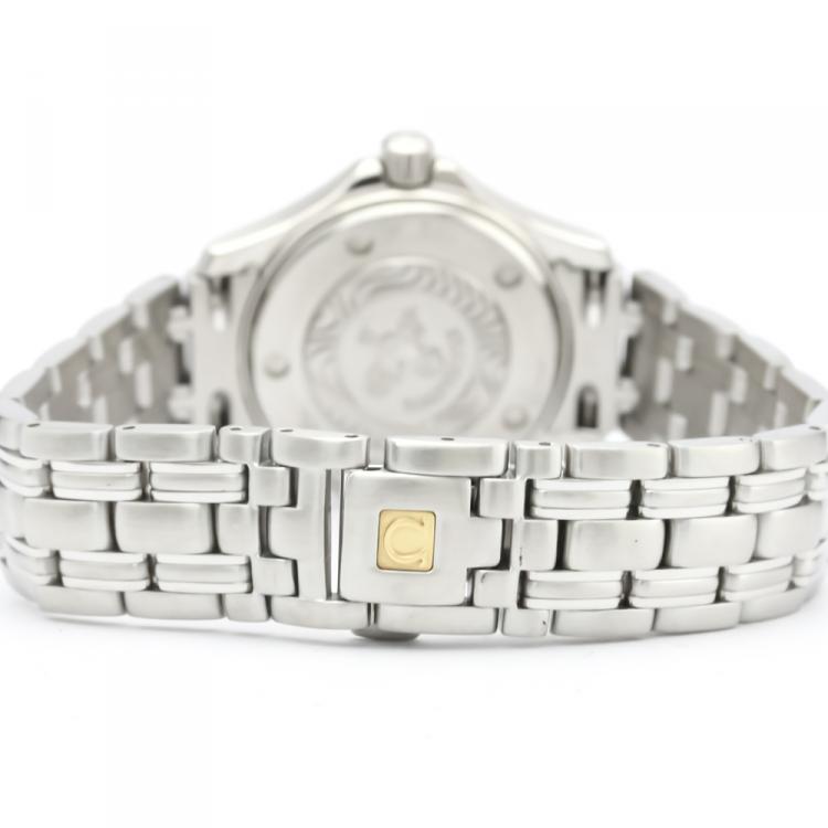 Pre Owned Omega Silver Stainless Steel Seamaster 120M 2571.31 Women's Wristwatch 29MM