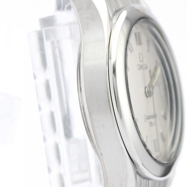 Pre Owned Omega Silver Stainless Steel Seamaster 120M 2571.31 Women's Wristwatch 28MM