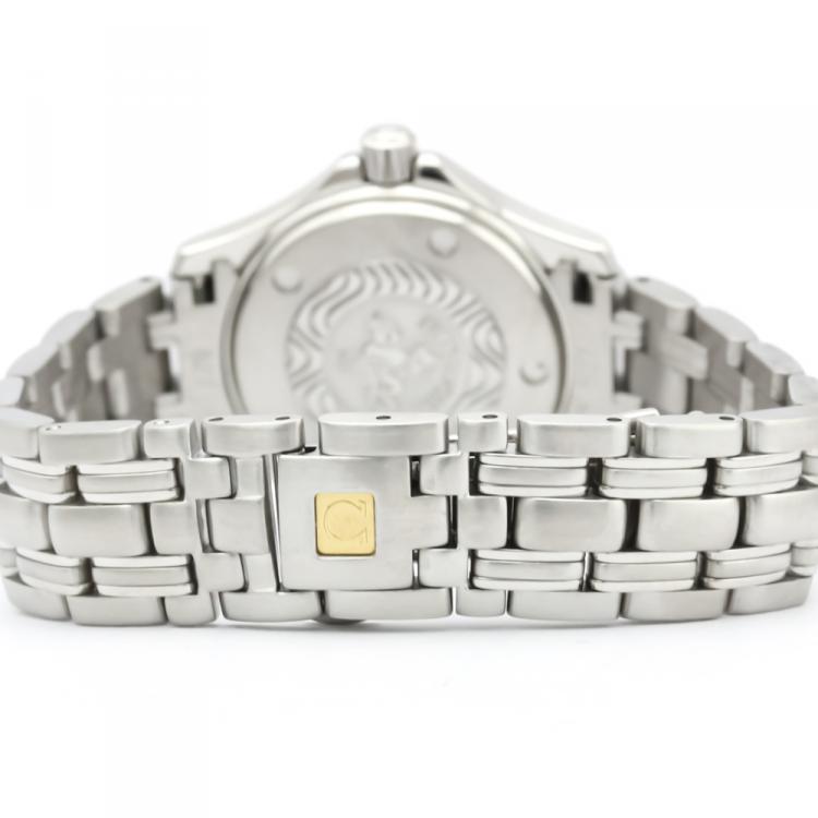 Pre Owned Omega Silver Stainless Steel Seamaster 120M 2571.31 Women's Wristwatch 28MM