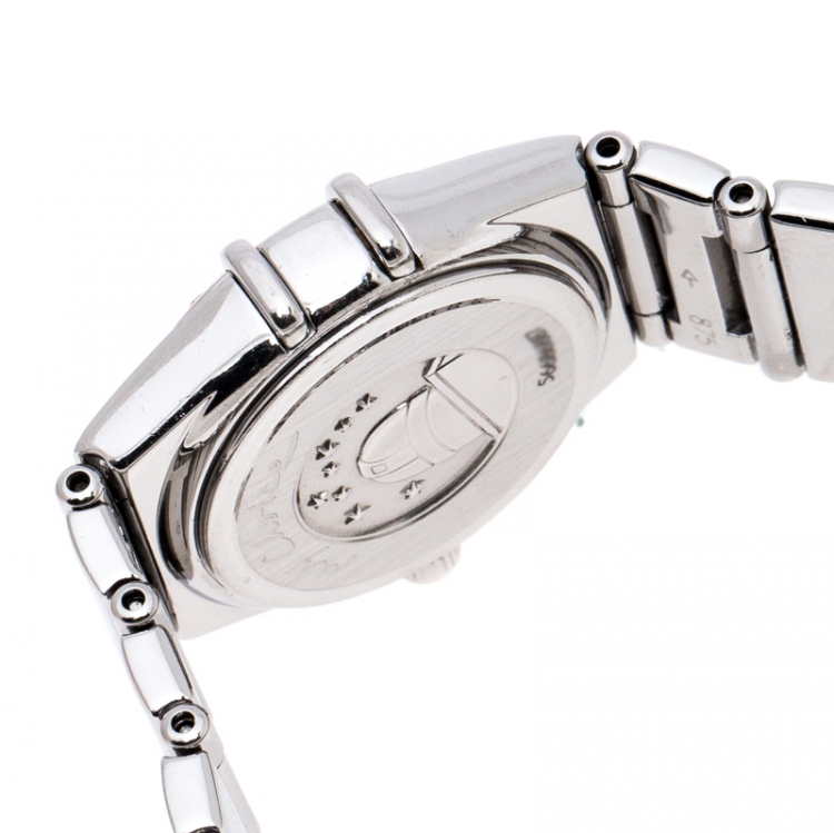 Pre Owned Omega Mother of Pearl Stainless Steel Diamonds My Choice Constellation 8951243 Women's Wristwatch 23 mm
