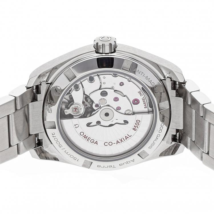 Pre Owned Omega MOP Diamonds Stainless Steel Seamaster Aqua Terra 150M 231.10.39.21.55.002 Women's Wristwatch 38.5